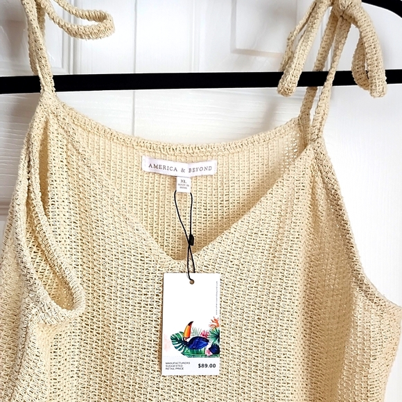 NWT America & Beyond dress / cover up 100% cotton - Picture 2 of 9